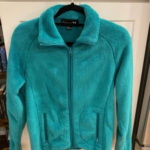 Teal fleece Sherpa jacket